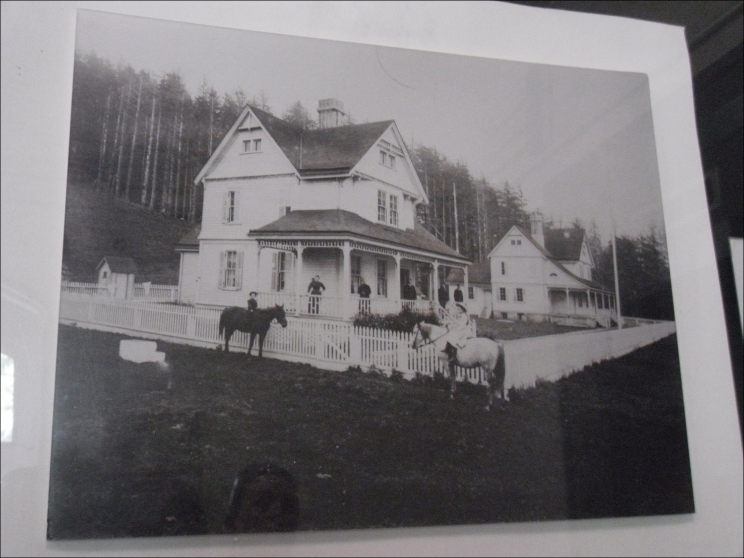 Yachats, OR- Photos taken at Heceta Lighthouse-picture of original 2 keeper houses, farthest still remains as B&B